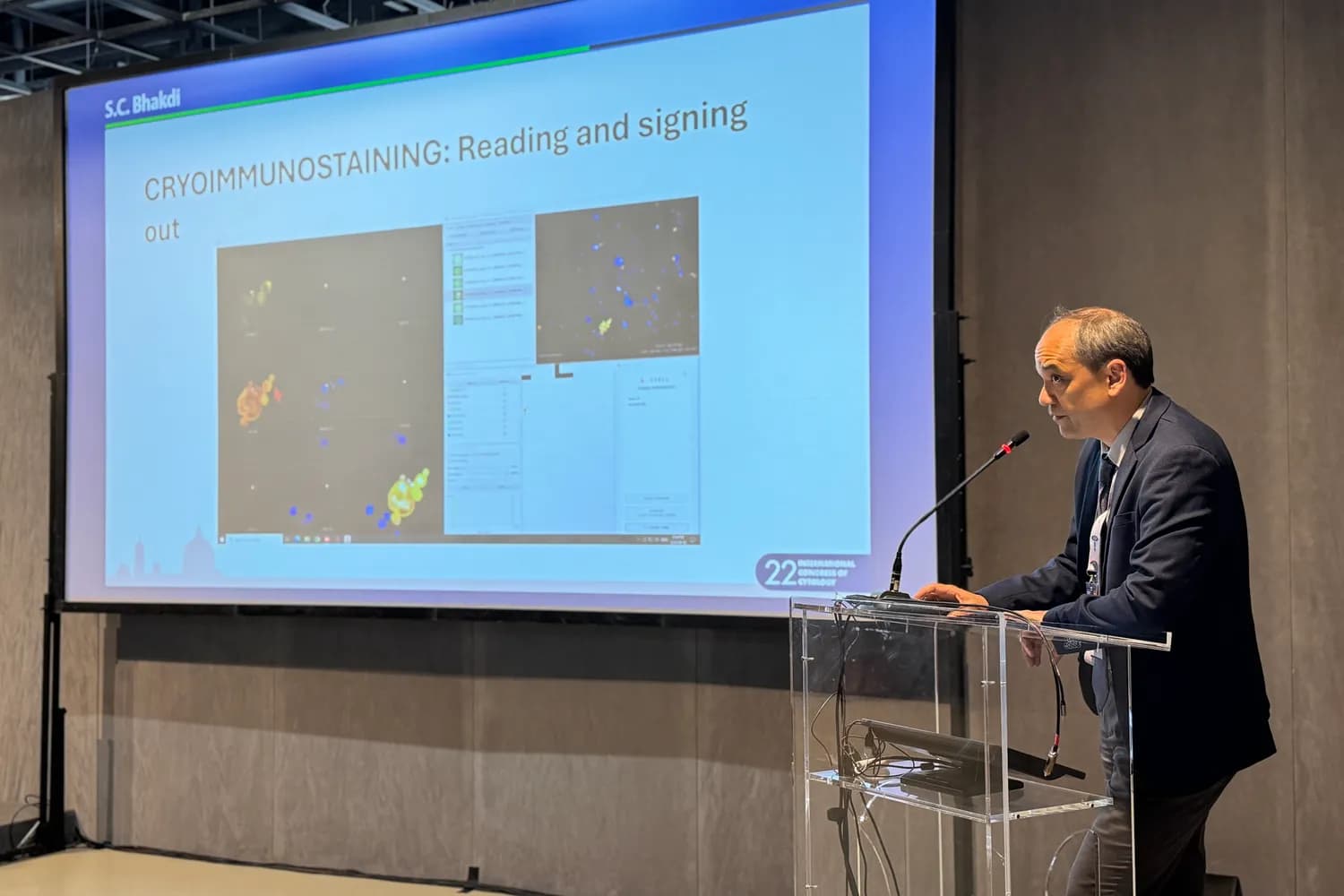 Dr Sebastian Bhakdi presenting at the International Congress of Cytology, Florence 2025