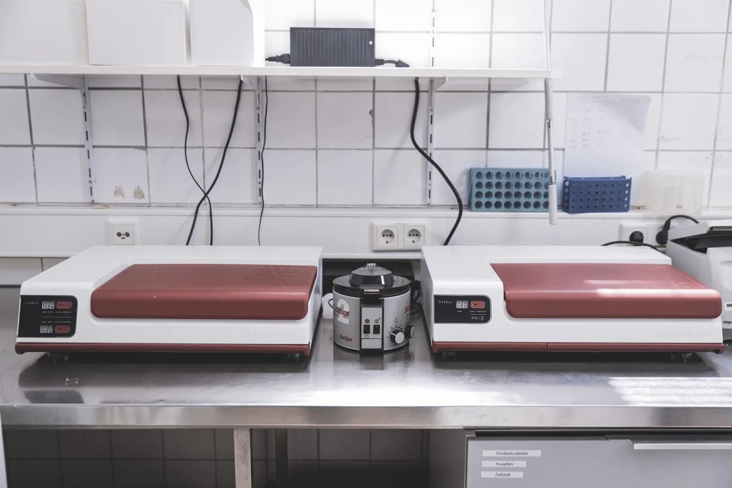 X-ZELL instruments on a laboratory bench